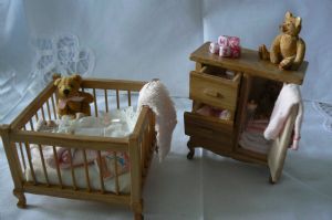 Baby Girl Nursery - Wood / Pink